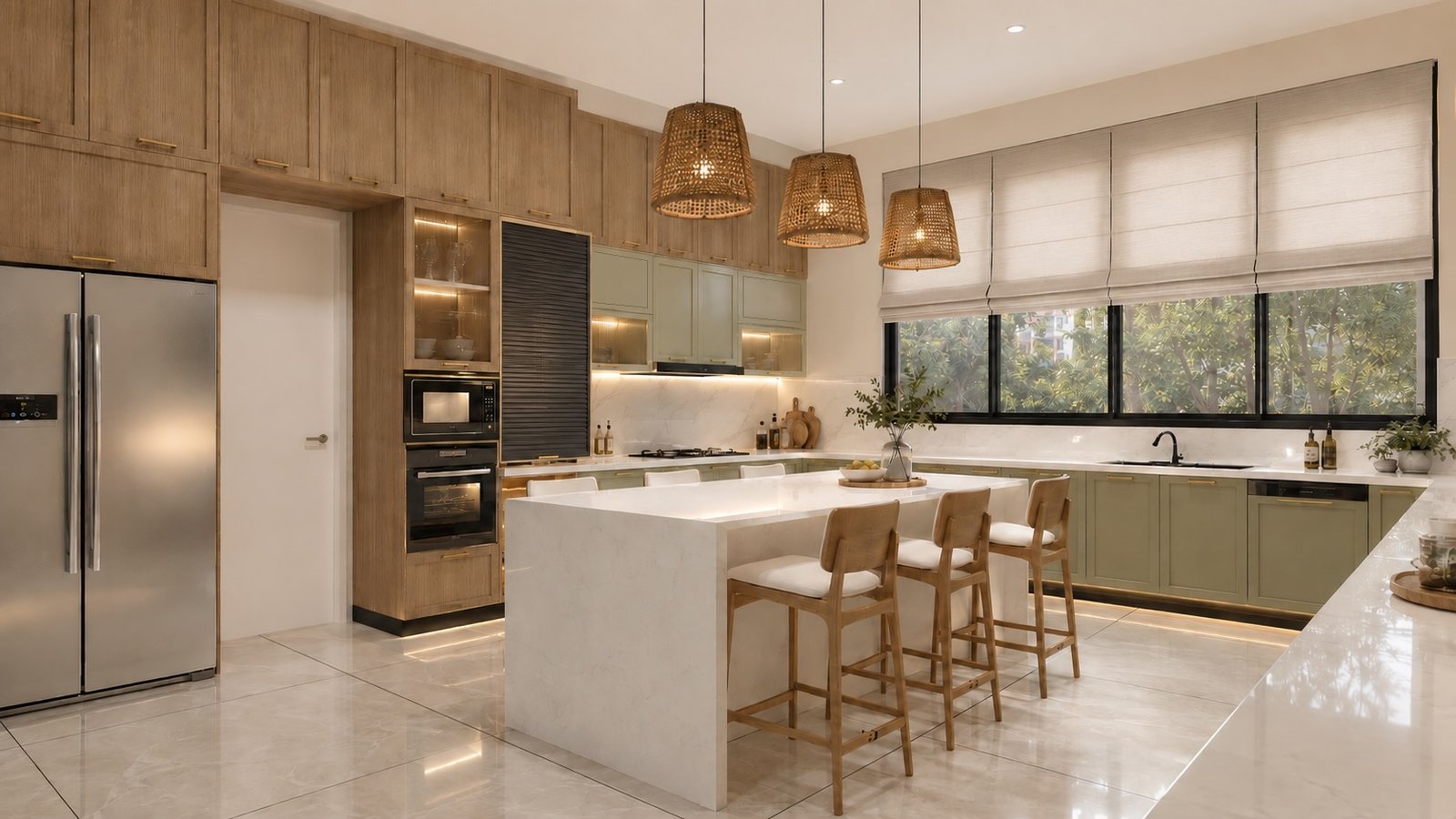 island kitchen counter design in Goa by Vision Design